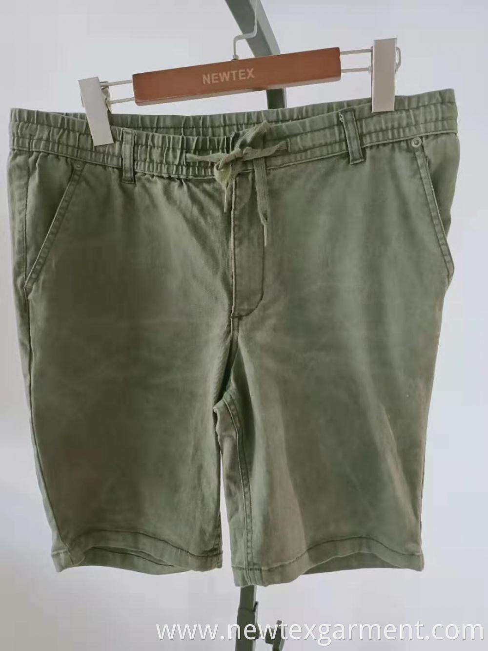 elastic waist mens shorts